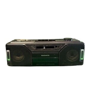 Magnavox AQ 5090/17 Portable AM FM Radio Cassette Recorder Boombox Black Vintage